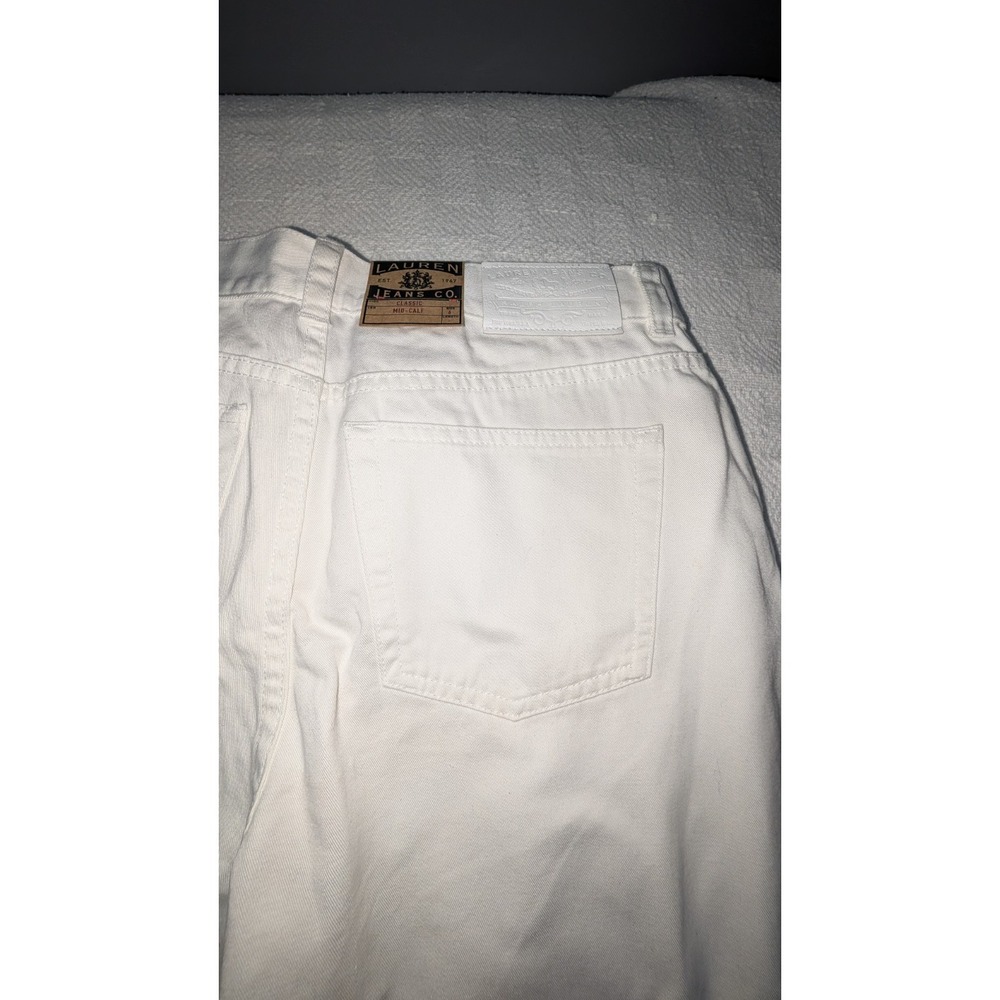 NWT Lauren Ralph Lauren Jeans Co. White Mid-Calf Cropped Jeans Size 6 Classic - Picture 7 of 7